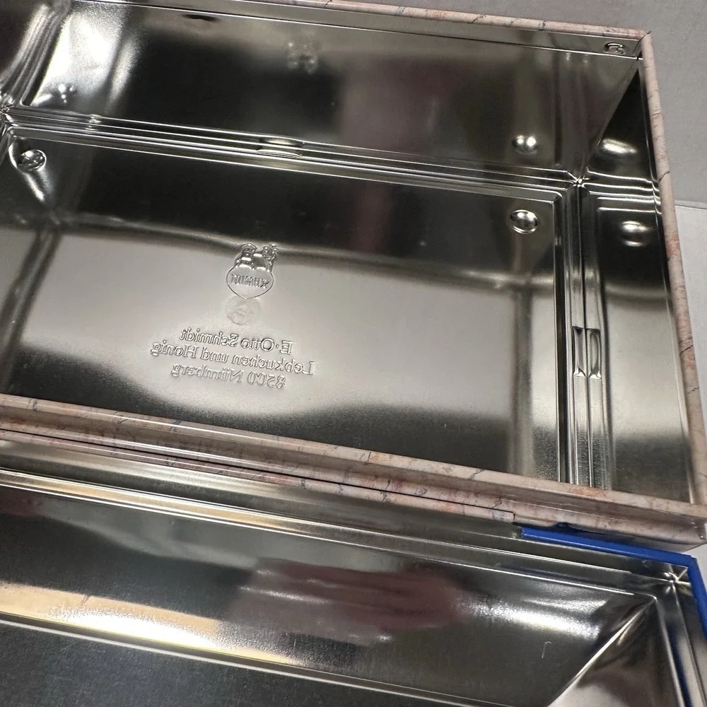 VTG E. Otto Schmidt‎ Large Biscuit Tin Cookie Sandwich Box West Germany Nurnberg